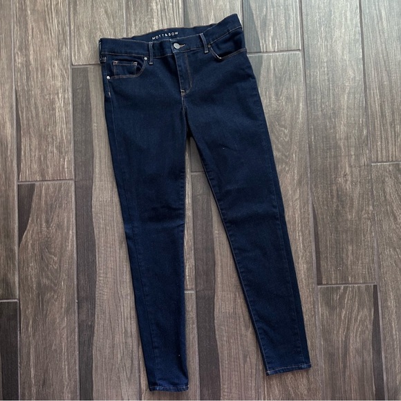 Mott & Bow Mid Rise Grove Skinny Jeans Dark Wash Sz 28 - Picture 2 of 7